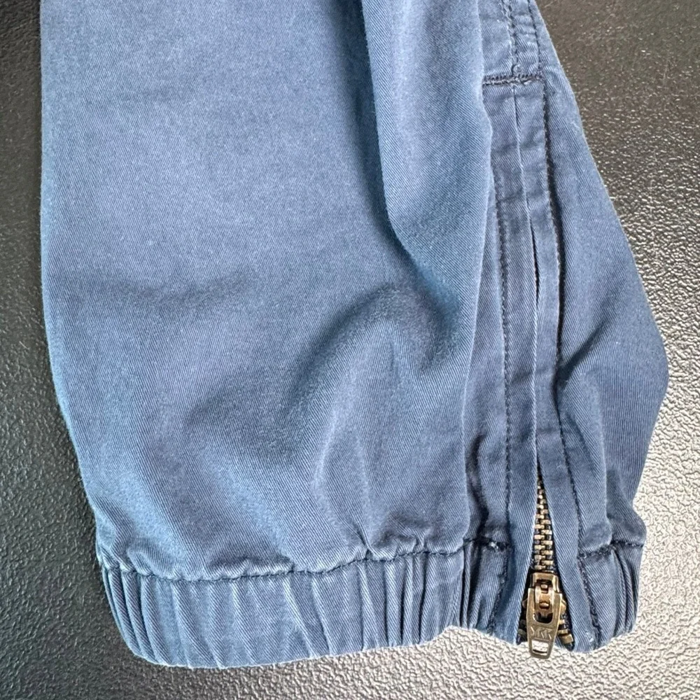 Polo Ralph Lauren Mens Navy Blue Cargo Jogger Pants Size M Ankle Zip Tapered